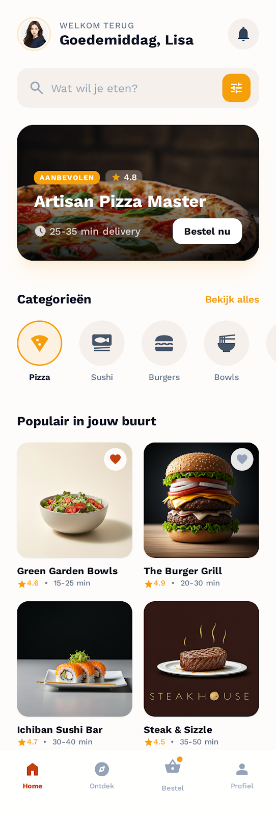 Bestello food delivery app
